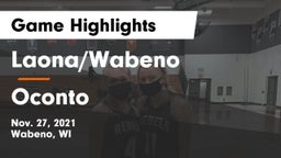 Laona/Wabeno vs Oconto  Game Highlights - Nov. 27, 2021