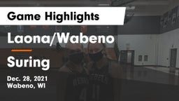 Laona/Wabeno vs Suring  Game Highlights - Dec. 28, 2021