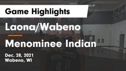 Laona/Wabeno vs Menominee Indian  Game Highlights - Dec. 28, 2021
