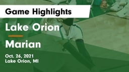 Lake Orion  vs Marian  Game Highlights - Oct. 26, 2021