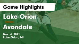 Lake Orion  vs Avondale  Game Highlights - Nov. 4, 2021