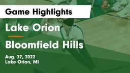 Lake Orion  vs Bloomfield Hills Game Highlights - Aug. 27, 2022