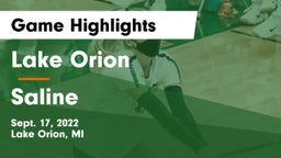 Lake Orion  vs Saline Game Highlights - Sept. 17, 2022