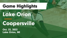 Lake Orion  vs Coopersville Game Highlights - Oct. 22, 2022