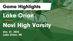 Lake Orion  vs Novi High Varsity Game Highlights - Oct. 27, 2022