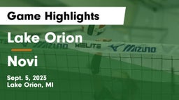 Lake Orion  vs Novi Game Highlights - Sept. 5, 2023