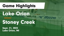 Lake Orion  vs Stoney Creek  Game Highlights - Sept. 21, 2023