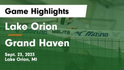Lake Orion  vs Grand Haven Game Highlights - Sept. 23, 2023
