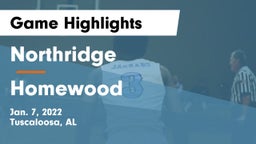 Northridge  vs Homewood  Game Highlights - Jan. 7, 2022