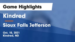 Kindred  vs Sioux Falls Jefferson  Game Highlights - Oct. 10, 2021