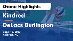 Kindred  vs DeLacs Burlington Game Highlights - Sept. 10, 2022