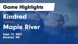 Kindred  vs Maple River  Game Highlights - Sept. 27, 2022