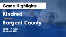 Kindred  vs Sargent County Game Highlights - Sept. 19, 2023
