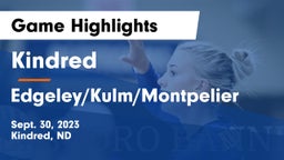 Kindred  vs Edgeley/Kulm/Montpelier Game Highlights - Sept. 30, 2023