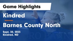 Kindred  vs Barnes County North Game Highlights - Sept. 30, 2023