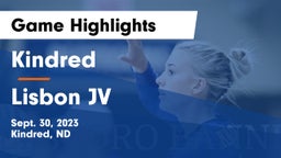 Kindred  vs Lisbon JV Game Highlights - Sept. 30, 2023