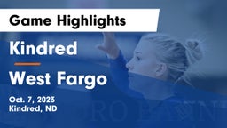 Kindred  vs West Fargo  Game Highlights - Oct. 7, 2023