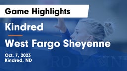 Kindred  vs West Fargo Sheyenne  Game Highlights - Oct. 7, 2023