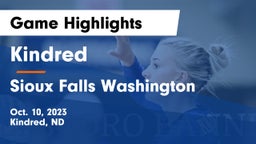 Kindred  vs Sioux Falls Washington  Game Highlights - Oct. 10, 2023