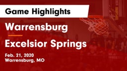 Warrensburg  vs Excelsior Springs  Game Highlights - Feb. 21, 2020