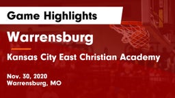 Warrensburg  vs Kansas City East Christian Academy  Game Highlights - Nov. 30, 2020