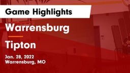 Warrensburg  vs Tipton  Game Highlights - Jan. 28, 2022