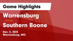 Warrensburg  vs Southern Boone  Game Highlights - Dec. 5, 2023