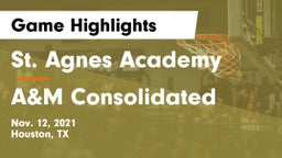 St. Agnes Academy  vs A&M Consolidated Game Highlights - Nov. 12, 2021