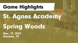 St. Agnes Academy  vs Spring Woods  Game Highlights - Nov. 19, 2022