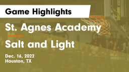 St. Agnes Academy  vs Salt and Light Game Highlights - Dec. 16, 2022