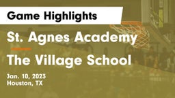 St. Agnes Academy  vs The Village School Game Highlights - Jan. 10, 2023