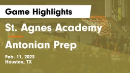 St. Agnes Academy  vs Antonian Prep  Game Highlights - Feb. 11, 2023