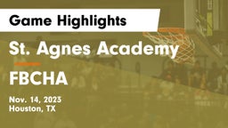 St. Agnes Academy  vs FBCHA Game Highlights - Nov. 14, 2023