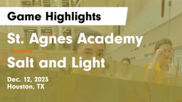 St. Agnes Academy  vs Salt and Light Game Highlights - Dec. 12, 2023