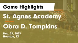 St. Agnes Academy  vs Obra D. Tompkins  Game Highlights - Dec. 29, 2023