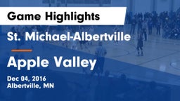 St. Michael-Albertville  vs Apple Valley  Game Highlights - Dec 04, 2016