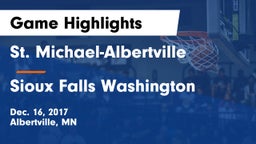 St. Michael-Albertville  vs Sioux Falls Washington  Game Highlights - Dec. 16, 2017