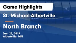 St. Michael-Albertville  vs North Branch  Game Highlights - Jan. 25, 2019