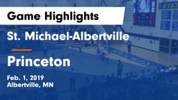 St. Michael-Albertville  vs Princeton  Game Highlights - Feb. 1, 2019