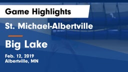 St. Michael-Albertville  vs Big Lake  Game Highlights - Feb. 12, 2019