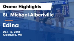 St. Michael-Albertville  vs Edina  Game Highlights - Dec. 18, 2018