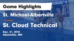 St. Michael-Albertville  vs St. Cloud Technical  Game Highlights - Dec. 21, 2018