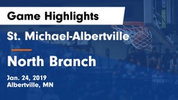 St. Michael-Albertville  vs North Branch  Game Highlights - Jan. 24, 2019