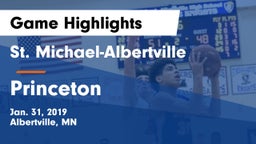St. Michael-Albertville  vs Princeton  Game Highlights - Jan. 31, 2019
