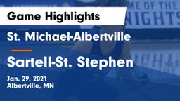 St. Michael-Albertville  vs Sartell-St. Stephen  Game Highlights - Jan. 29, 2021