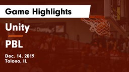 Unity  vs PBL Game Highlights - Dec. 14, 2019