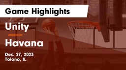 Unity  vs Havana  Game Highlights - Dec. 27, 2023