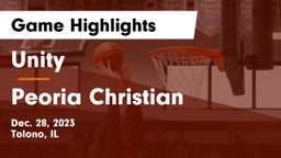 Unity  vs Peoria Christian  Game Highlights - Dec. 28, 2023