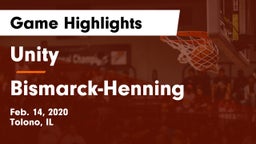 Unity  vs Bismarck-Henning  Game Highlights - Feb. 14, 2020