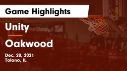 Unity  vs Oakwood  Game Highlights - Dec. 28, 2021